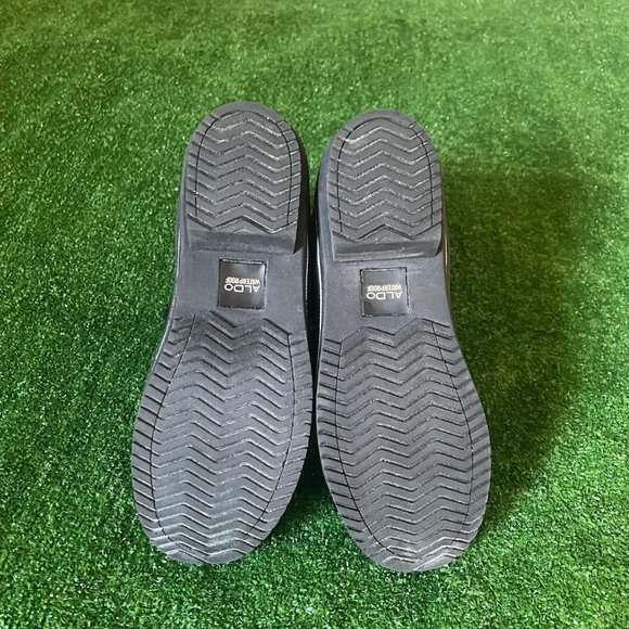 Aldo Women's Ethialia Leather Waterproof Cold Weather Black Snow Boots Size 8 - Picture 7 of 12